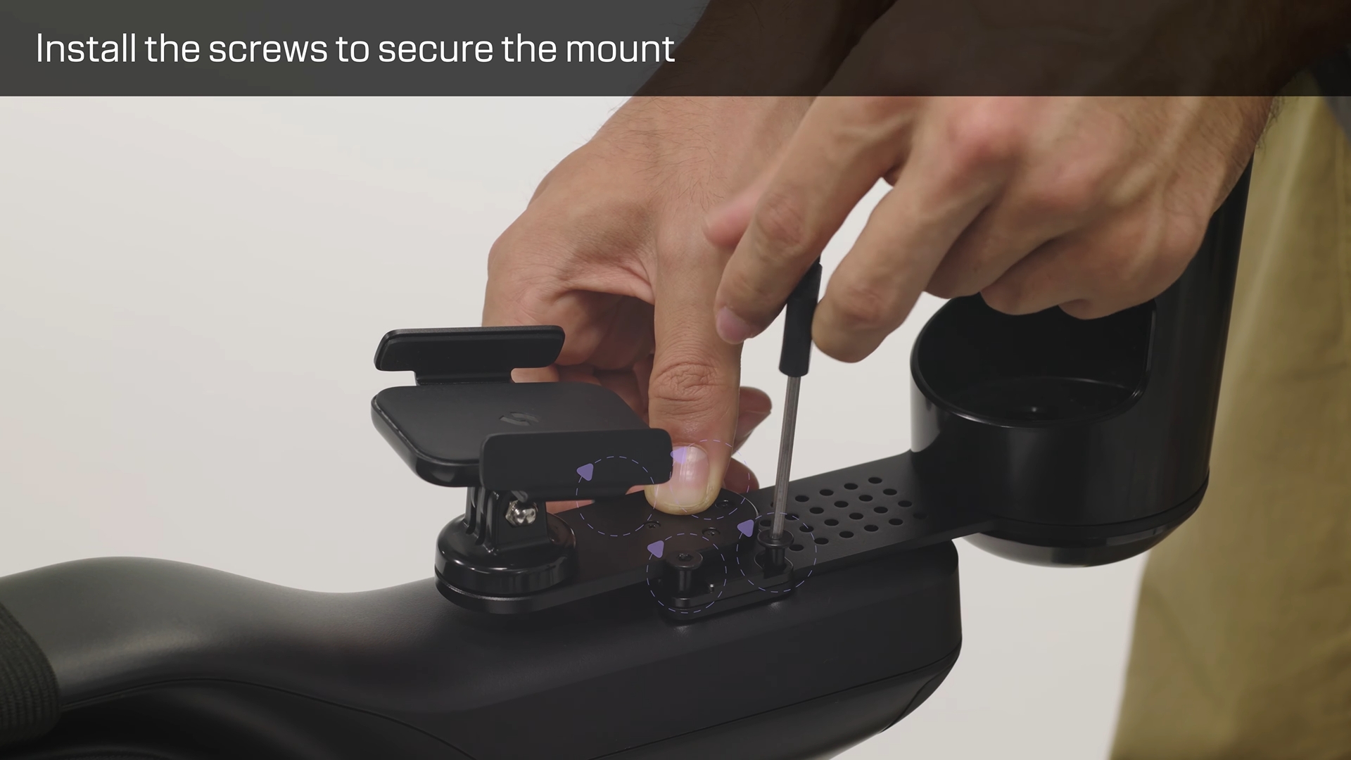 Phone and cup mount installation