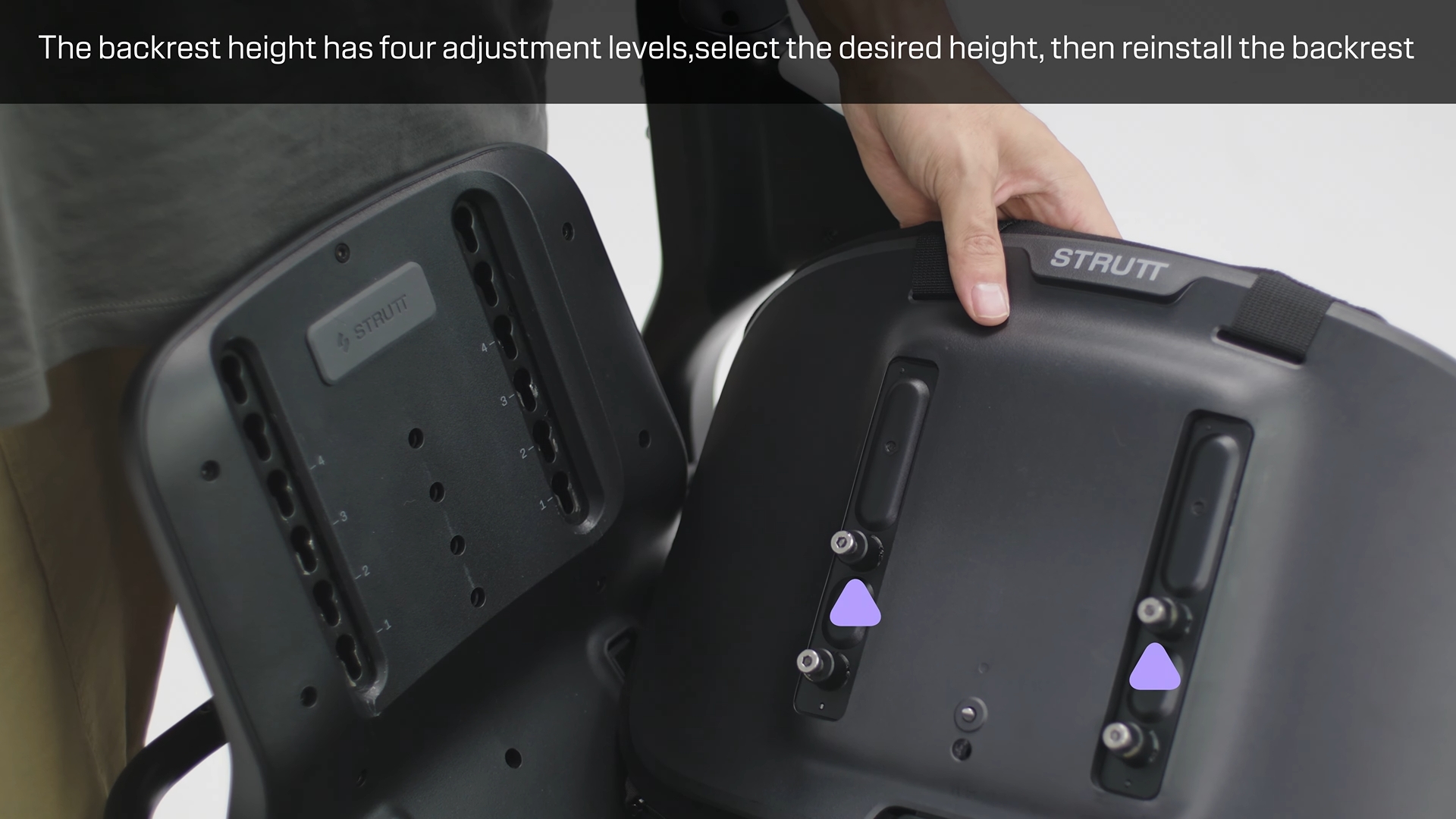 Backrest height adjustment