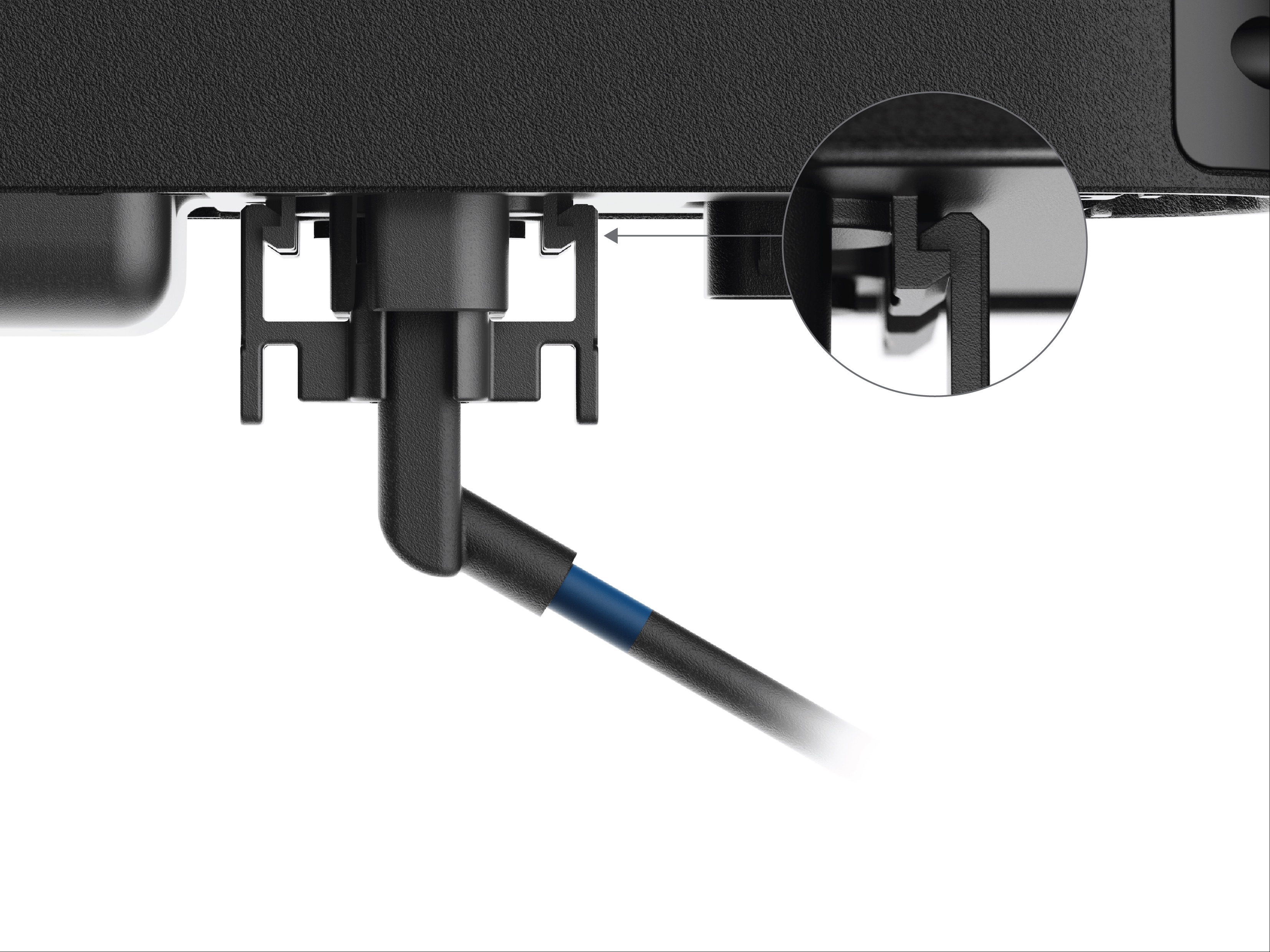 Armrest cables securely connected